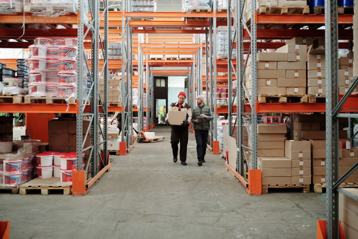Parcels received and counted at the China warehouse